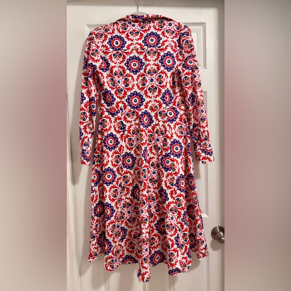 Boden Red Amy Midi Shirt Dress- NWT Sz 8 - Picture 5 of 5